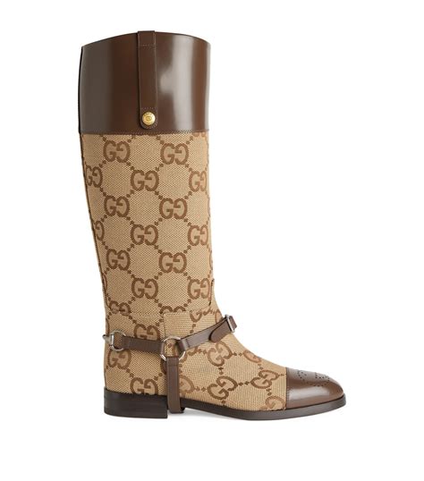 gucci gg wool boots|Gucci monogram thigh high boots.